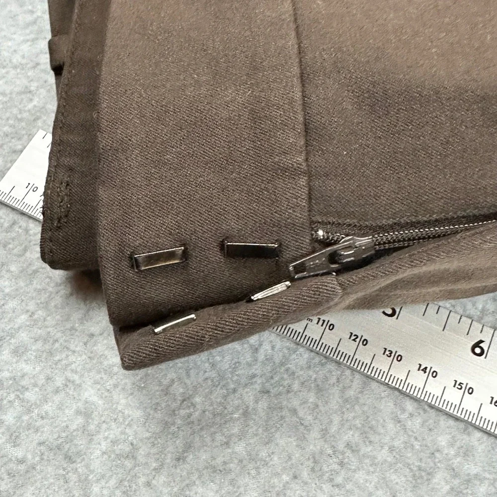 Ann‎ Taylor Curvy Fit Trousers Brown Straight Leg Work Pants Size 6